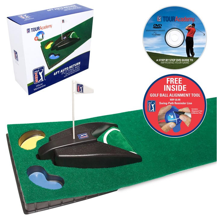 PGA TOUR 6ft Automatic Ball Return Putting Mat - - Image 2