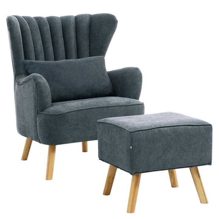Kabinet Uk  Grey Dark Armchair And Footstool, Sports Direct