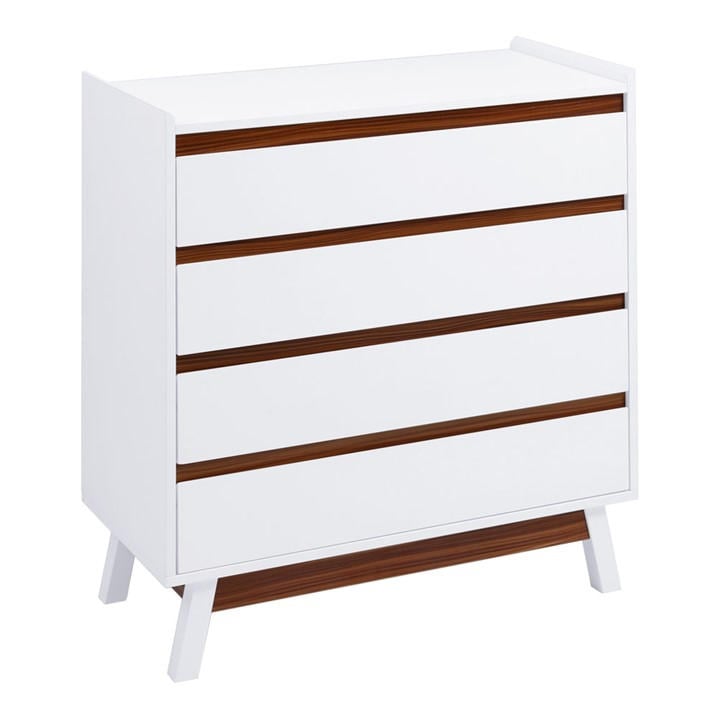 Kabinet Uk  White 4-Tier Bedroom Chest Storage Cabinet, Sports Direct