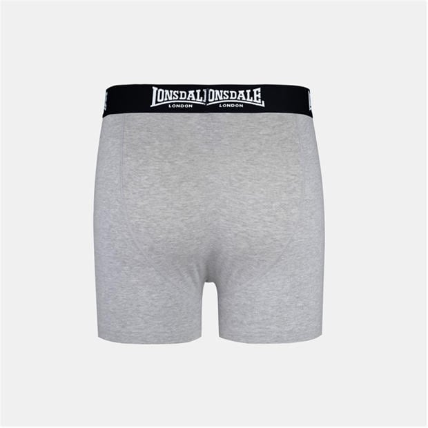 Gri - Lonsdale - Lonsdale Trunk Shorts 2 Pack Boys