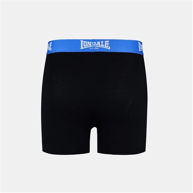 Negru/Albastru strălucitor - Lonsdale - Lonsdale Trunk Shorts 2 Pack Boys