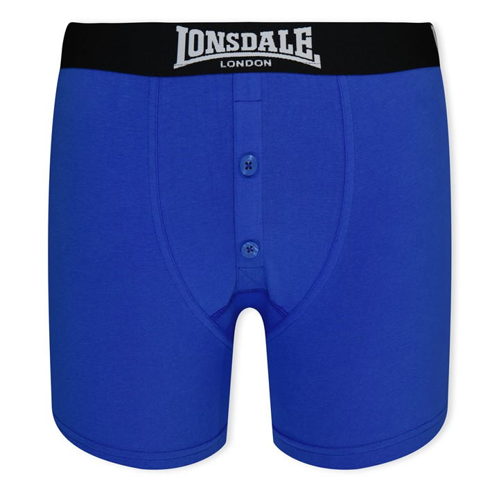 Lonsdale Boys Blue 2 Pack Boxer Shorts in Size 7 - 8 Years, Sports Direct