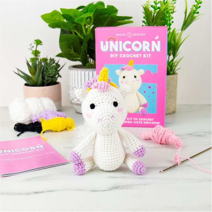 Gift Republic  Pink Unicorn Diy Crochet Kit, Sports Direct