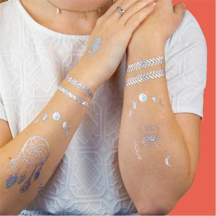 Gift Republic  Silver Iridescent Tattoos, Sports Direct