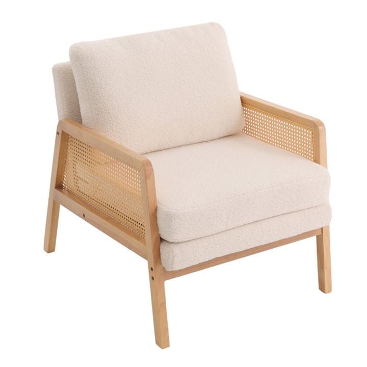 Kabinet Uk  White Cushioned Wood Armchair, Sports Direct