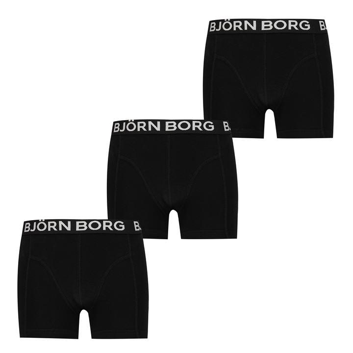 Bjorn Borg Black 90651 3 Pack Boxer Shorts - 8-9 Yrs - Image 2