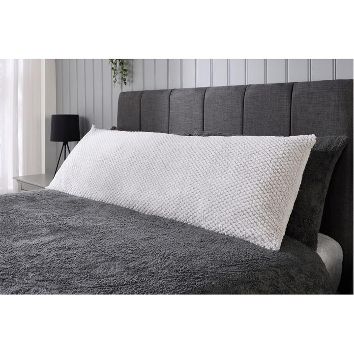 Downland  Grey Waffle Bolster/Body Pillow 137Cm, Sports Direct