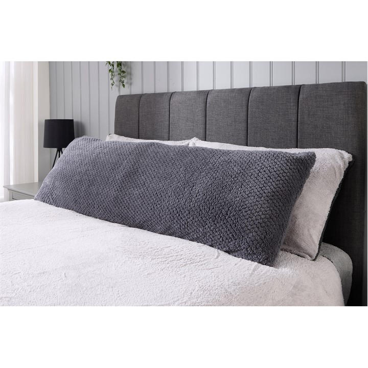 Downland  Grey Waffle Bolster/Body Pillow 137Cm, Sports Direct