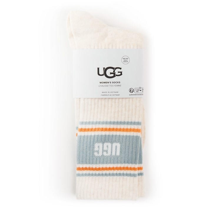 Ugg Women's White Crew Socks, Sports Direct