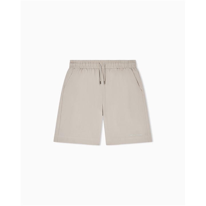 Emporio Armani Men's Beige Bermuda Beachwear Woven Tracksuit Shorts in Size 2XL, Sports Direct
