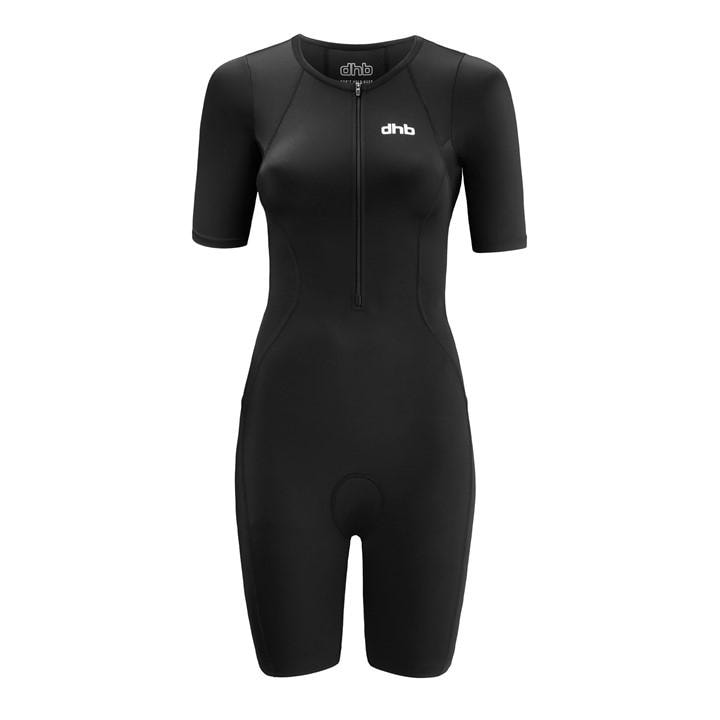 Dhb Women's Black Hydron Short Sleeve Tri Suit in Size 14, Sports Direct