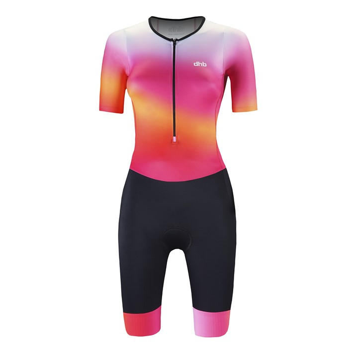 Dhb Women's Pink Hydron Short Sleeve Tri Suit in Size 8, Sports Direct