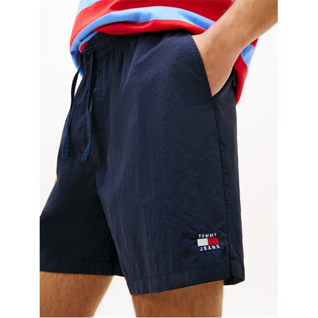 Dark Night Navy - Tommy Jeans - Men's Woven Tracksuit Shorts