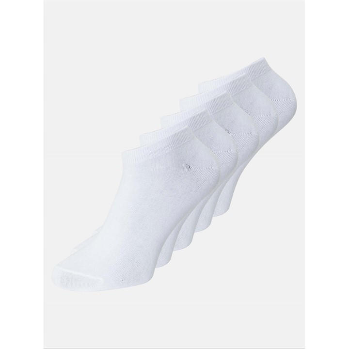 Jack And Jones Men's White 5-Pack Dongo Ankle Socks in Size 6 - 12 Months, Sports Direct