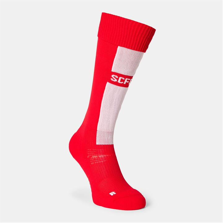 Warrior  Kids Red Stoke City Home Sock  in Size C8 - C13, Sports Direct