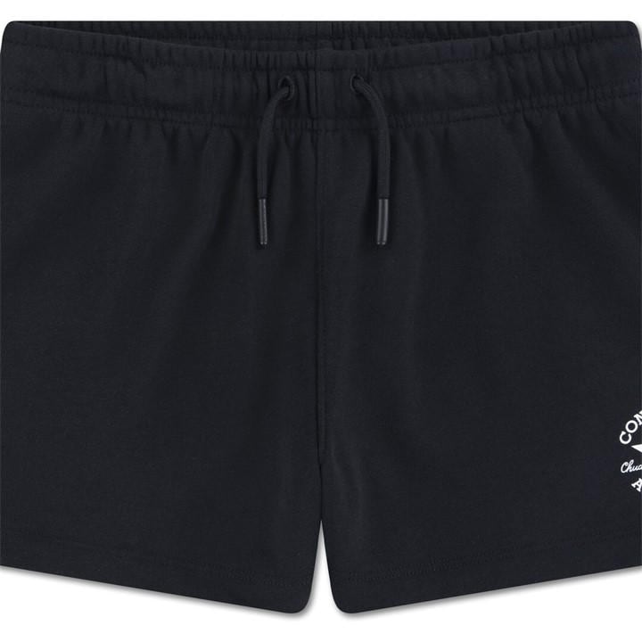 Converse Girls Black Kids' Woven Tracksuit Shorts in Size M, Sports Direct