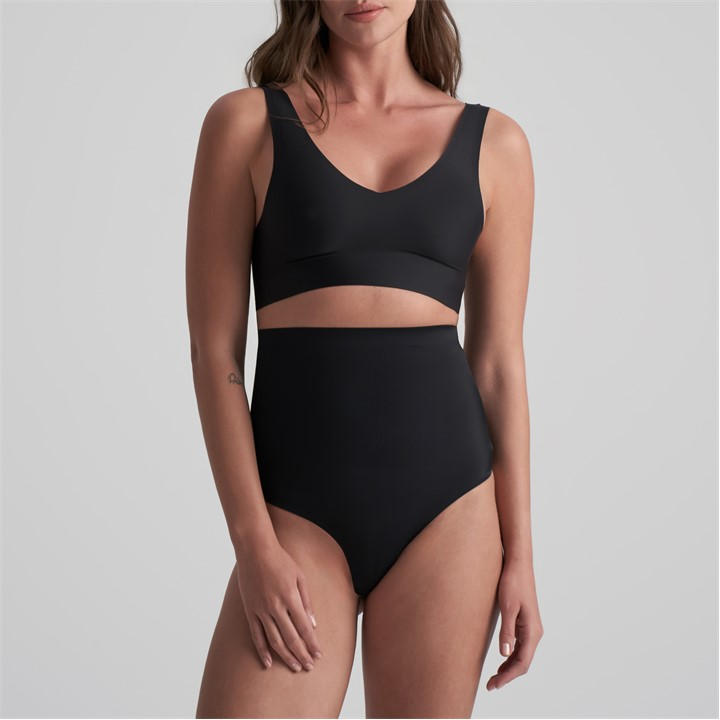 Bye Bra Women's Black Invisible High Waist Thong With Light Control in Size 8, Sports Direct