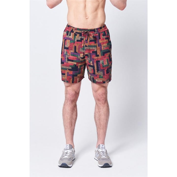 Native Youth Men's Black Viscose Tracksuit Shorts in Size 30, Sports Direct