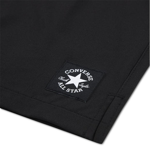 Black - Converse - Kids' Woven Tracksuit Shorts