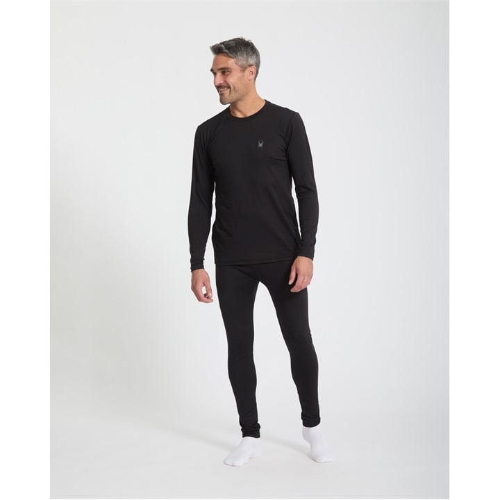 Spyder Men' Black Baselayer Set in Size S, Sports Direct