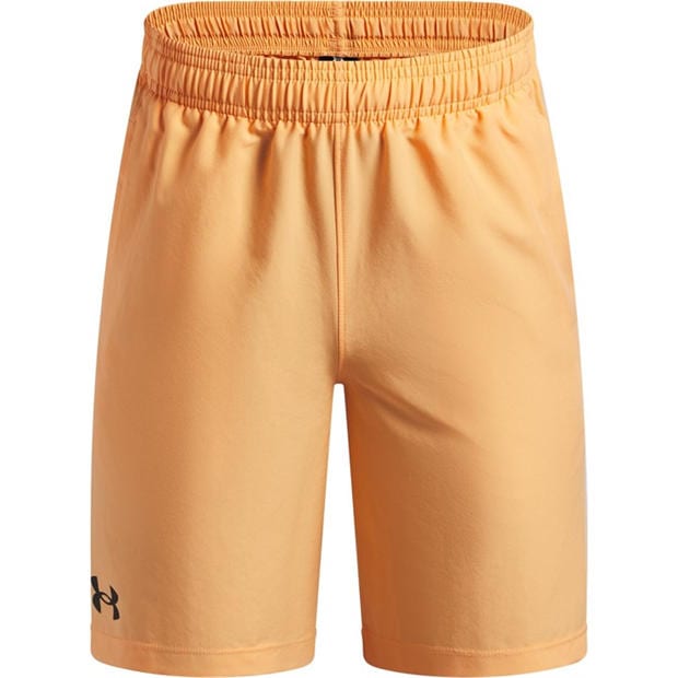 Orange/Black - Under Armour - Kids' Woven Tracksuit Shorts