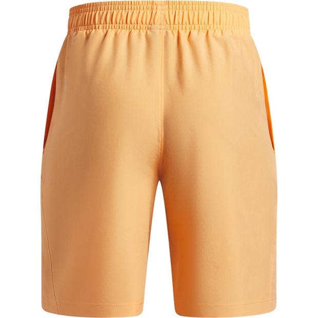 Orange/Black - Under Armour - Kids' Woven Tracksuit Shorts