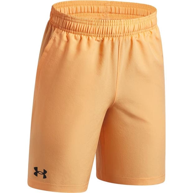 Orange/Black - Under Armour - Kids' Woven Tracksuit Shorts
