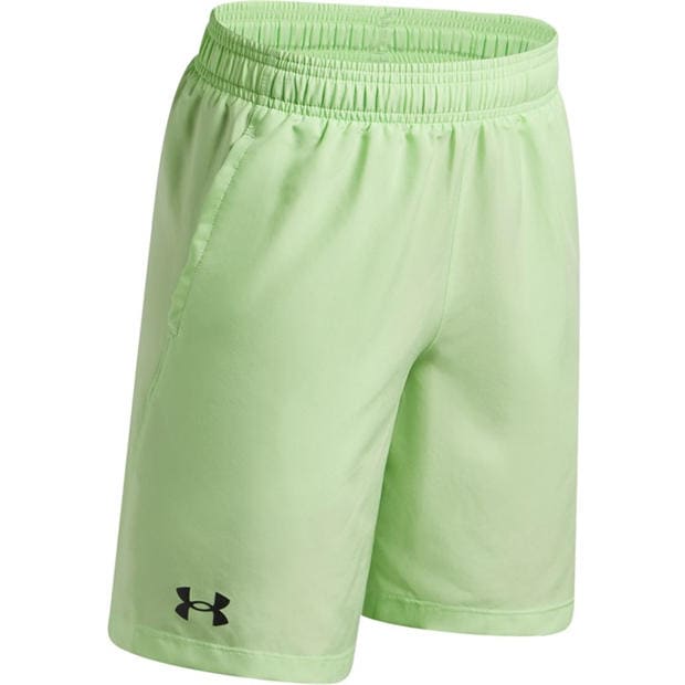 Lime/Black - Under Armour - Kids' Woven Tracksuit Shorts