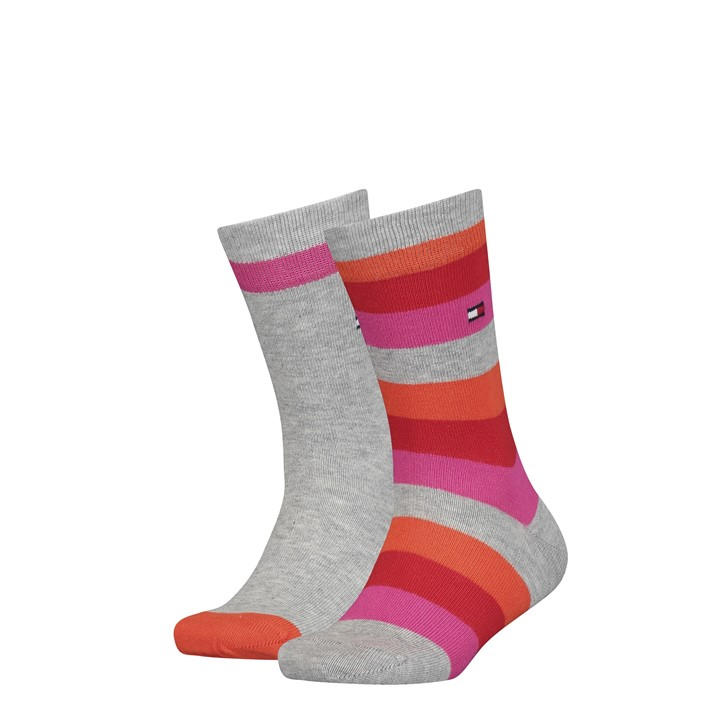 Tommy Hilfiger  Kids Orange Kids' Stripe Crew Sock in Size C8 - C13, Sports Direct