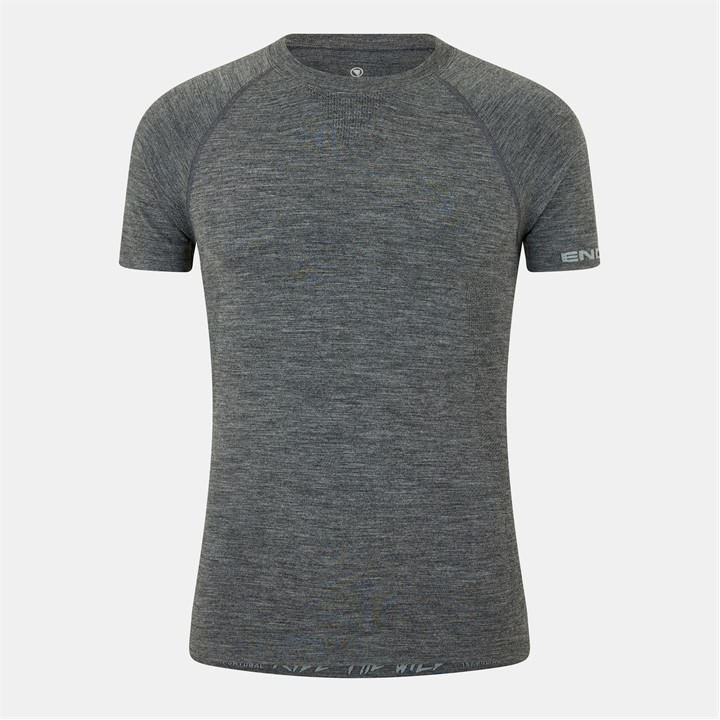 Endura Men's Grey Bb Pross Base Short Sleeve Baselayer Top in Size M, Sports Direct