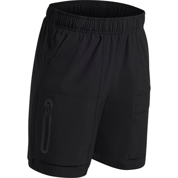 Black/Black - Under Armour - UA Unstoppable Woven Boys Shorts