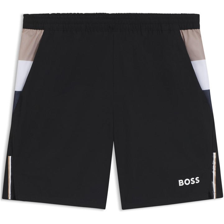 Boss Men's Black Active 9 Tennis Shorts, Moisture Managing in Size L, Sports Direct