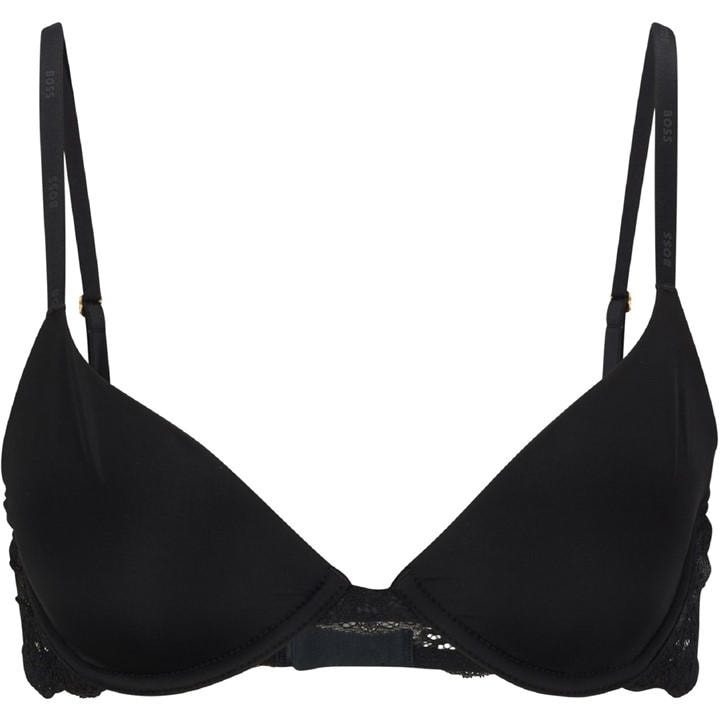 Boss Women's Black Underwire Lace Demi Bra in Size 34C, Sports Direct
