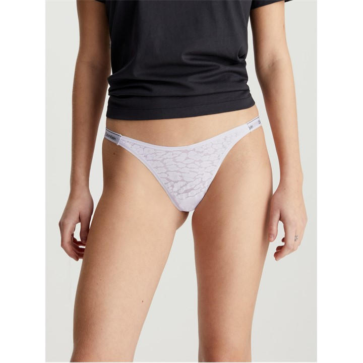 Calvin Klein Women's Purple Lace Thongs in Size 14, Sports Direct