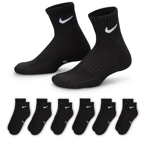 Nike - Everyday Juniors Cushioned Ankle Socks 6 Pairs