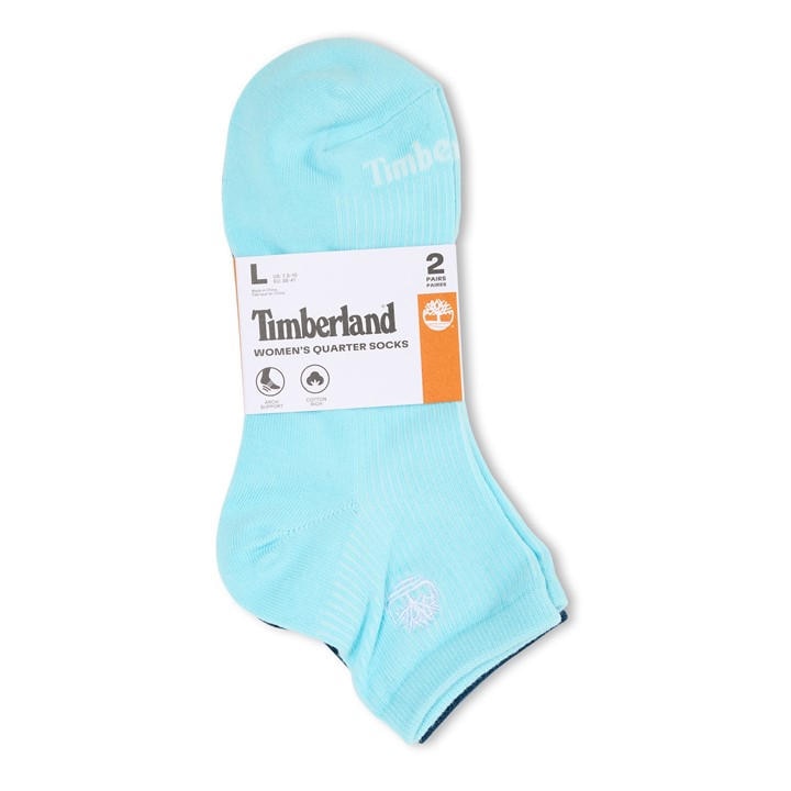 Timberland Women's Blue 2P Low Rib Crew Socks in Size 7 - 11, Sports Direct