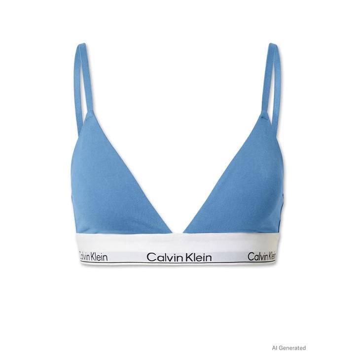 Calvin Klein Women's Blue Non Wired Triangle Bralette in Size 14, Sports Direct