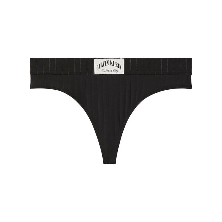 Calvin Klein Women's Black Thong in Size 10, Sports Direct