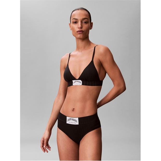 Black - Calvin Klein - Women's Non Wired Triangle Bralette