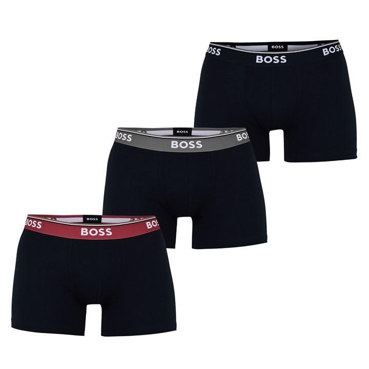 Boss Men's Blue Bodywear 3Pk Power Boxer Shorts With Logo Detail in Size XL, Sports Direct