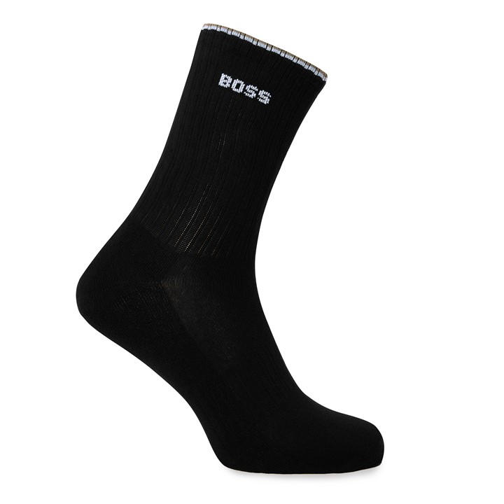 Boss Men's  Rib Stripe Quarter Socks in Size 6 - 12 Months, Sports Direct