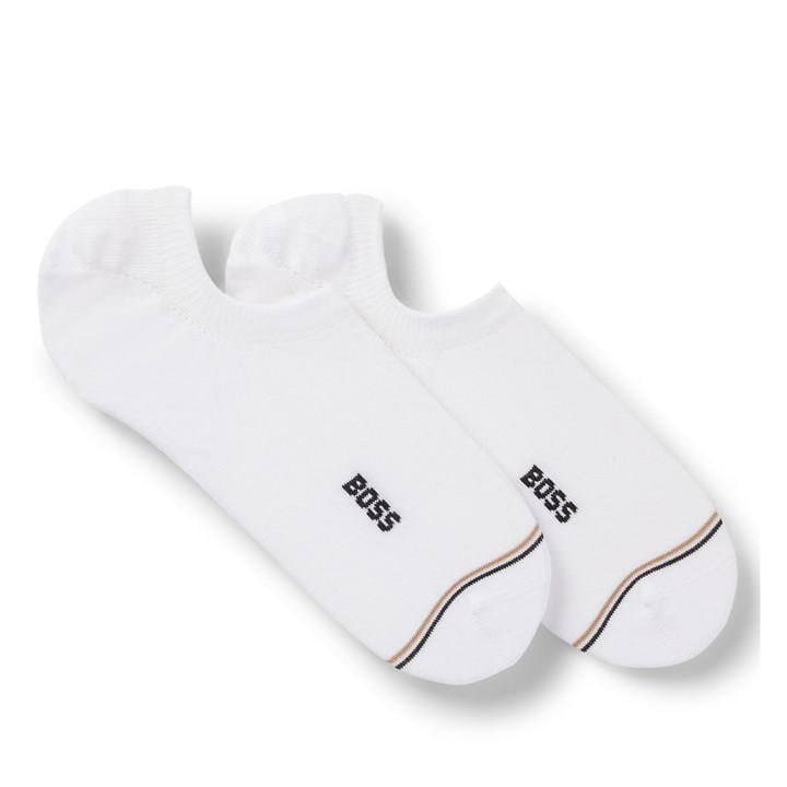 Boss Men's White Bodywear 2-Pack Low Socks With Logo Detail in Size 6 - 12 Months, Sports Direct