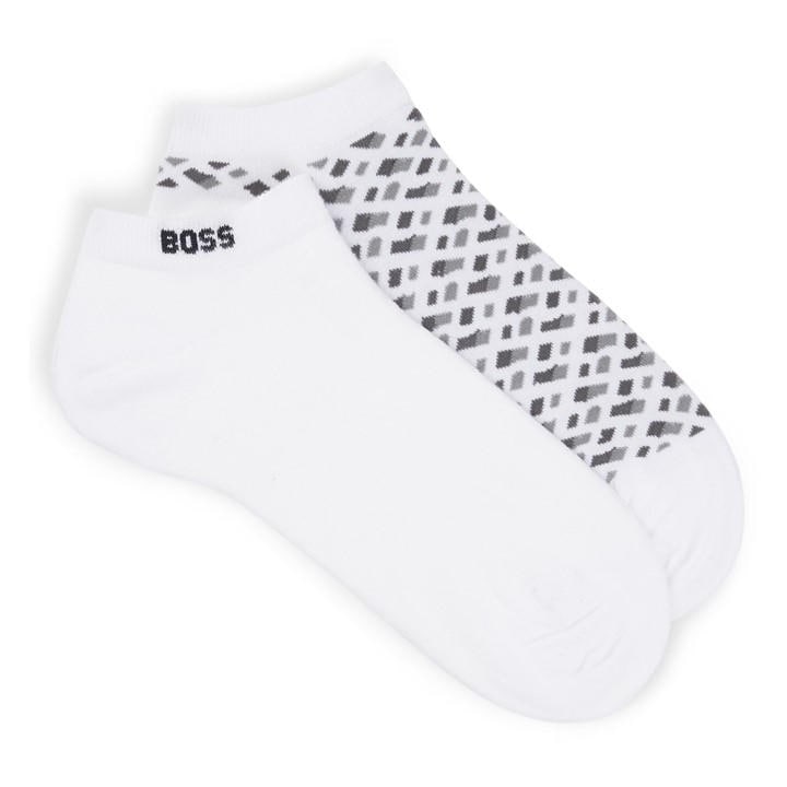 Boss Men's White Bodywear 2-Pack Ankle Socks With Logo Detail in Size 6 - 12 Months, Sports Direct