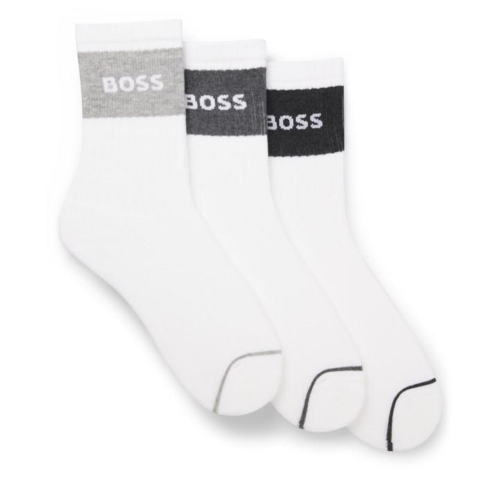 Boss Men's White Quarter Socks in Size 6 - 12 Months, Sports Direct