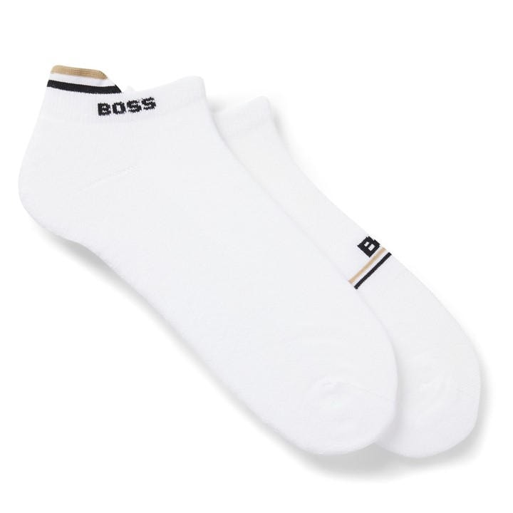 Boss Men's White 2P As Iconic Loop Cc 10276556 in Size 6 - 12 Months, Sports Direct