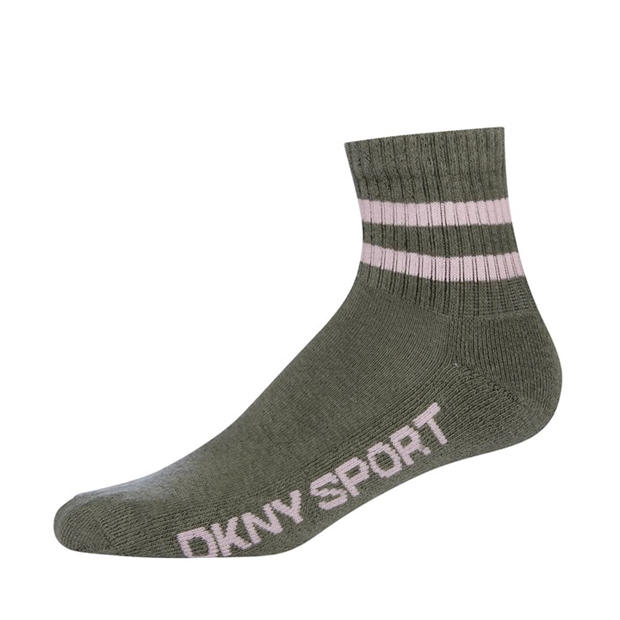 Khaki/Pink/Whit - DKNY - Womens 3 pack Sports Socks Chaya