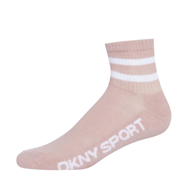 Khaki/Pink/Whit - DKNY - Womens 3 pack Sports Socks Chaya