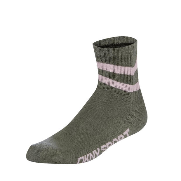 Khaki/Pink/Whit - DKNY - Womens 3 pack Sports Socks Chaya