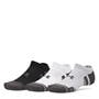 Mod Gray/White - Under Armour - Tech 3 Pack Trainer Socks
