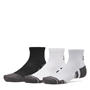 Mod Gray/White - Under Armour - Tech 3 Pack Trainer Socks